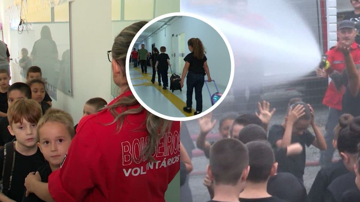 Primeira escola bombeiro cívico do Brasil é inaugurada em SC; veja como foi
